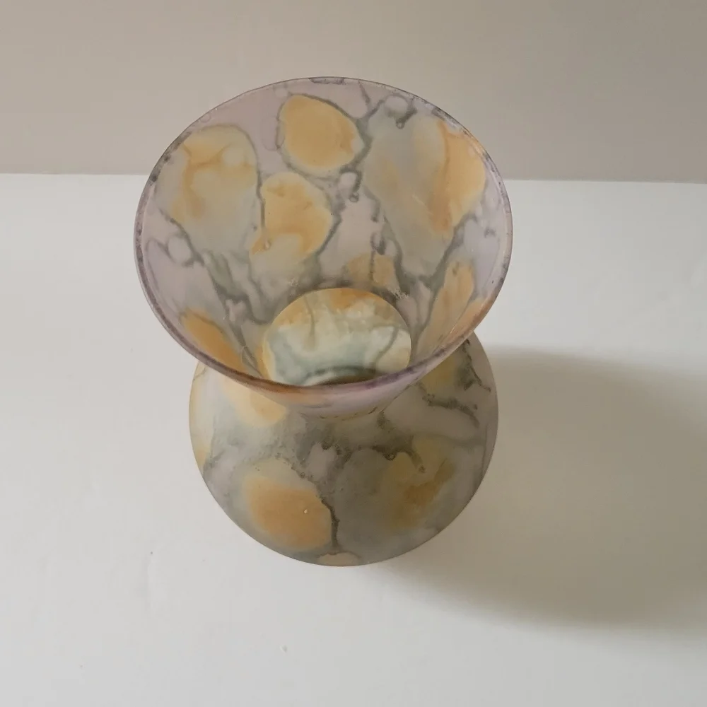 Vintage Israel Hebron Art Glass Vase